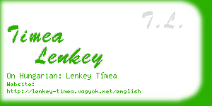 timea lenkey business card